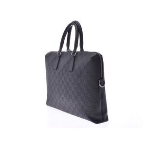 Louis Vuitton Leather Black Bag Black Infini Damier Onyx PDJ Business